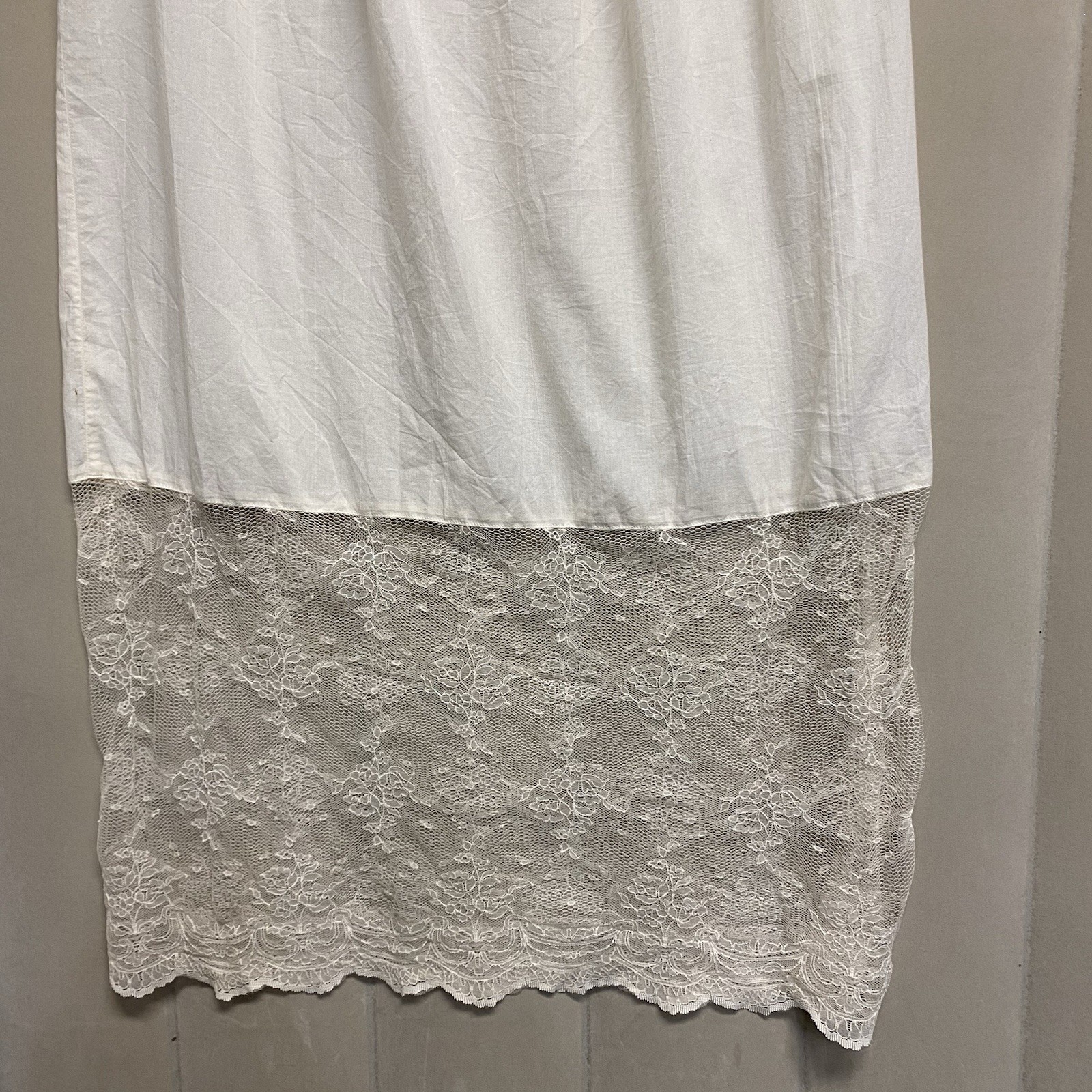 Vintage Eileen West Couture Queen Anne’s Lace Nightgown Slip Dress Small Lacy