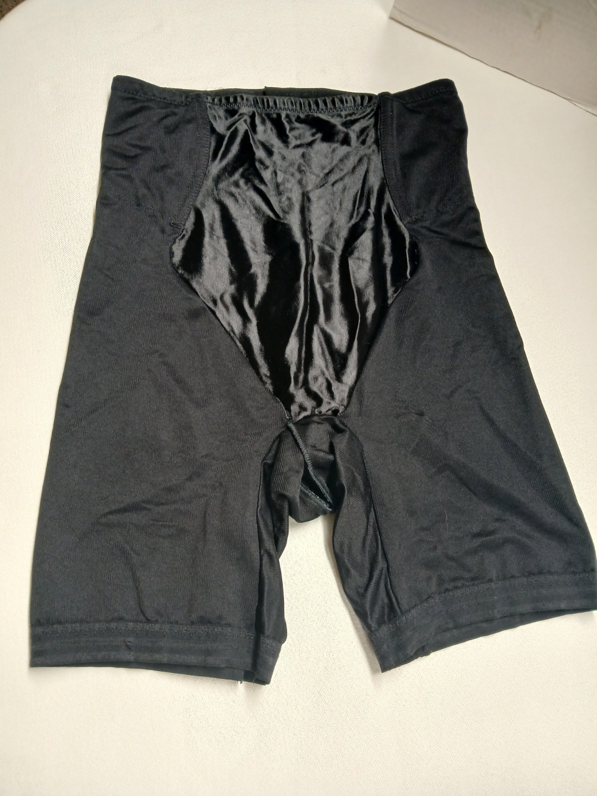 WAIST ELIMINATOR BY SMOOTHIE Shorts Girdle Shaper Thigh Slimmer Black Vtg large