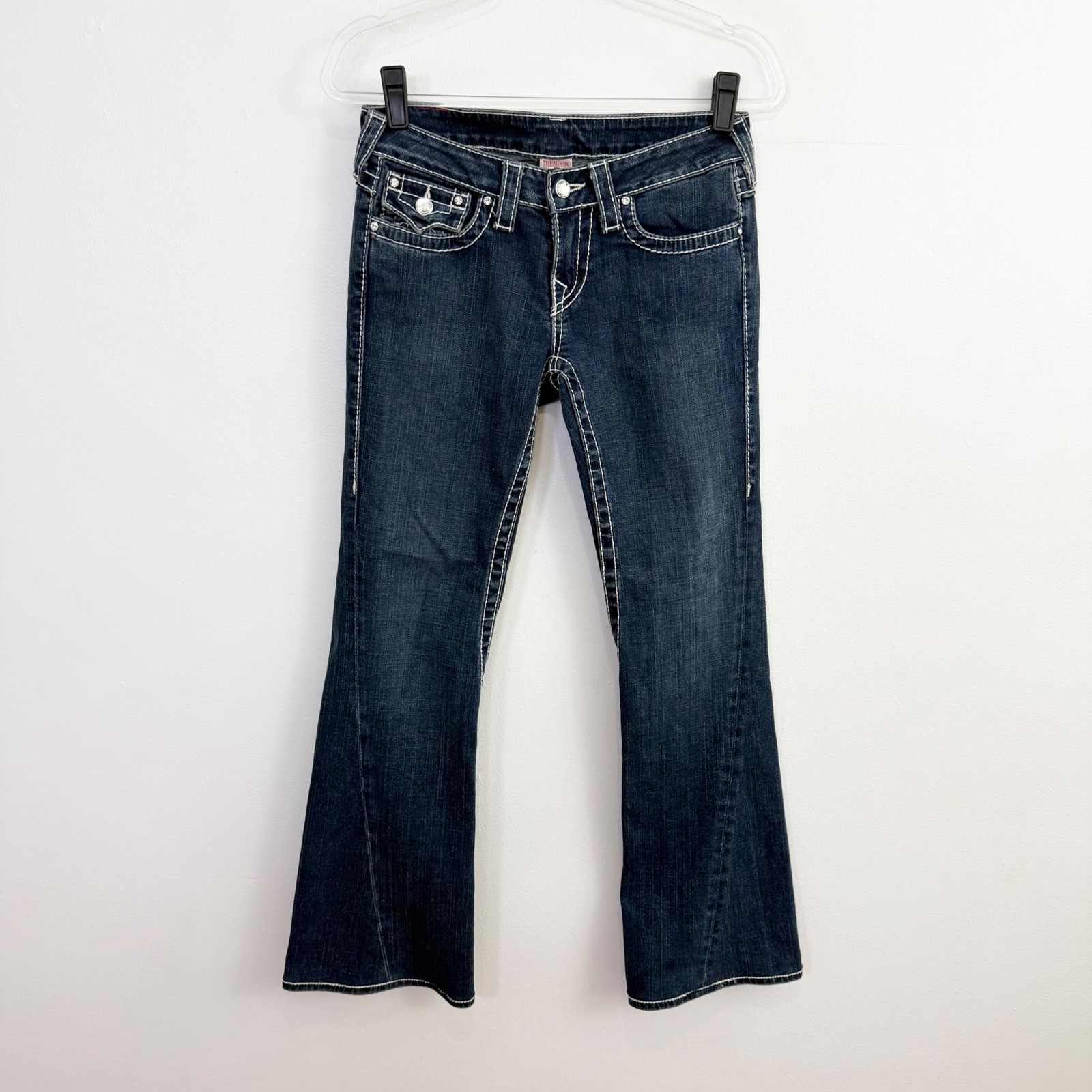 True Religion Joey Big T Flare Jeans Vintage Y2K USA Made Size 27