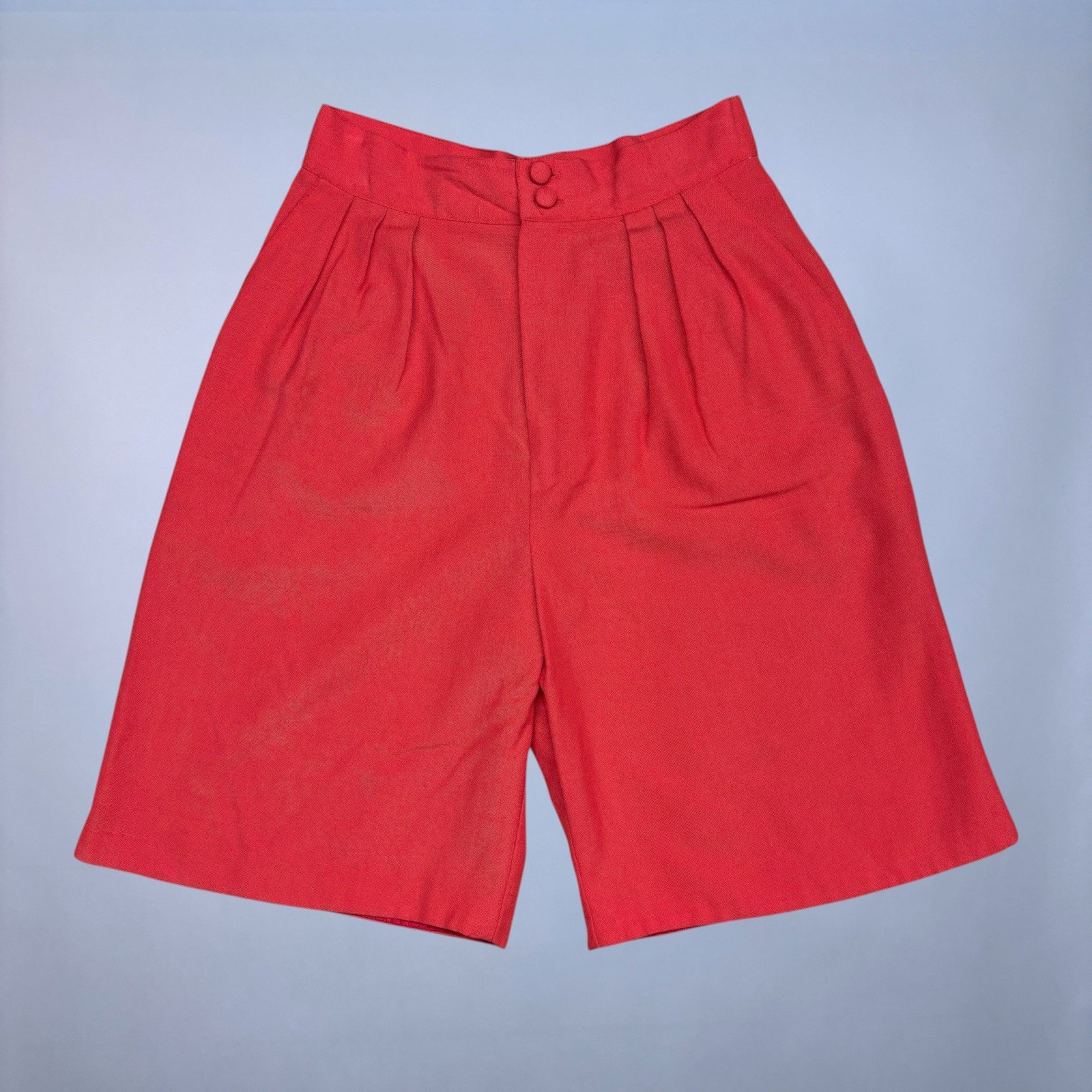 1980s Red Pleated Highwaisted Adam’s Apple Shorts