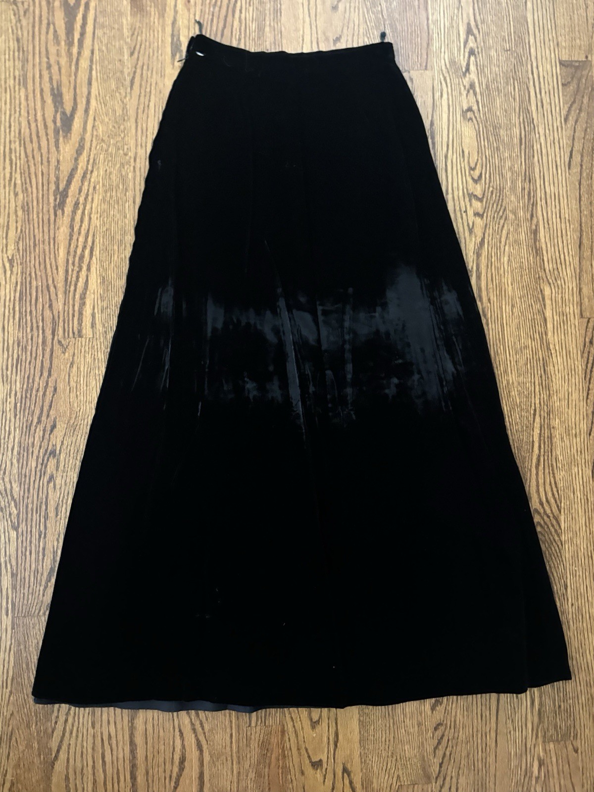 Vintage 1960’s 1970’s Malbe Originals Black Velvet Beaded Maxi Long Skirt 13
