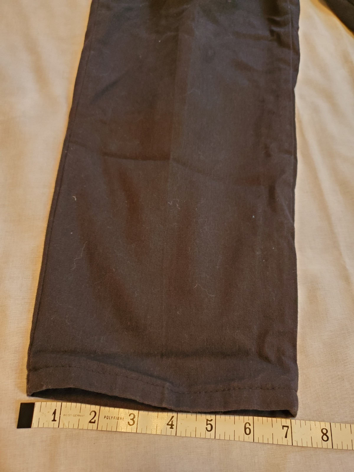 Vintage Chic Pants Womens 14 PETITE Black Pull On Elastic Waist Straight Casual