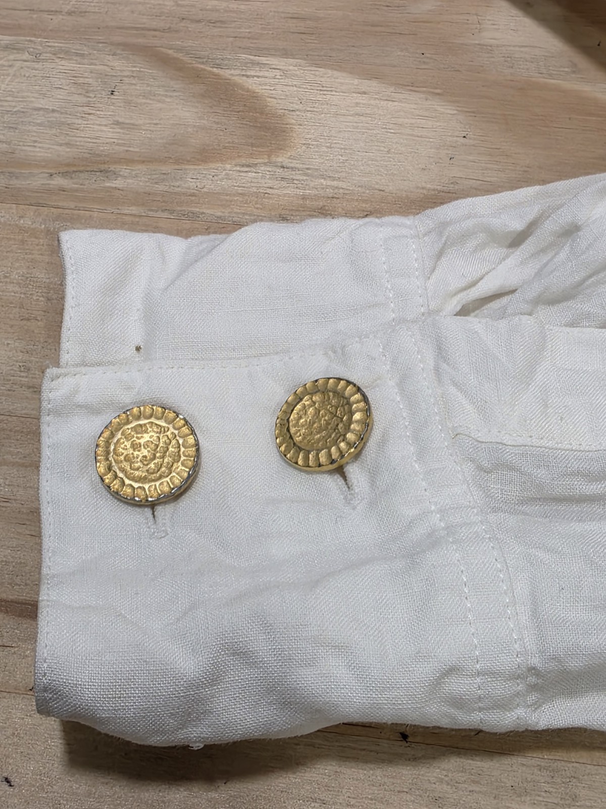 Carlisle 100% Linen Button Up Shirt Size 12 White Long Sleeve