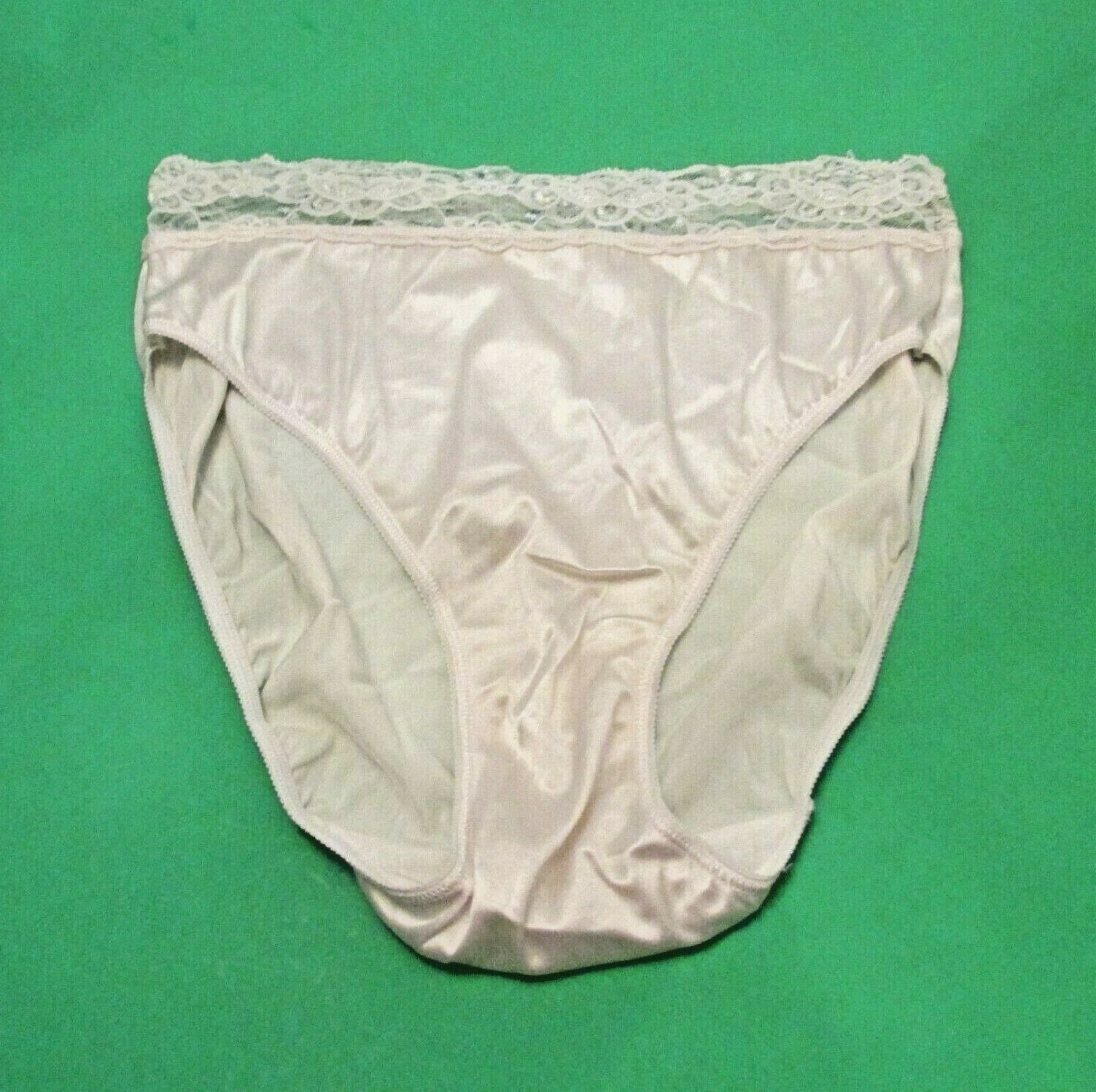 Victoria’s Secret Gold Crown Label Second Skin Lace Waistband Hi-Leg Panties S/5