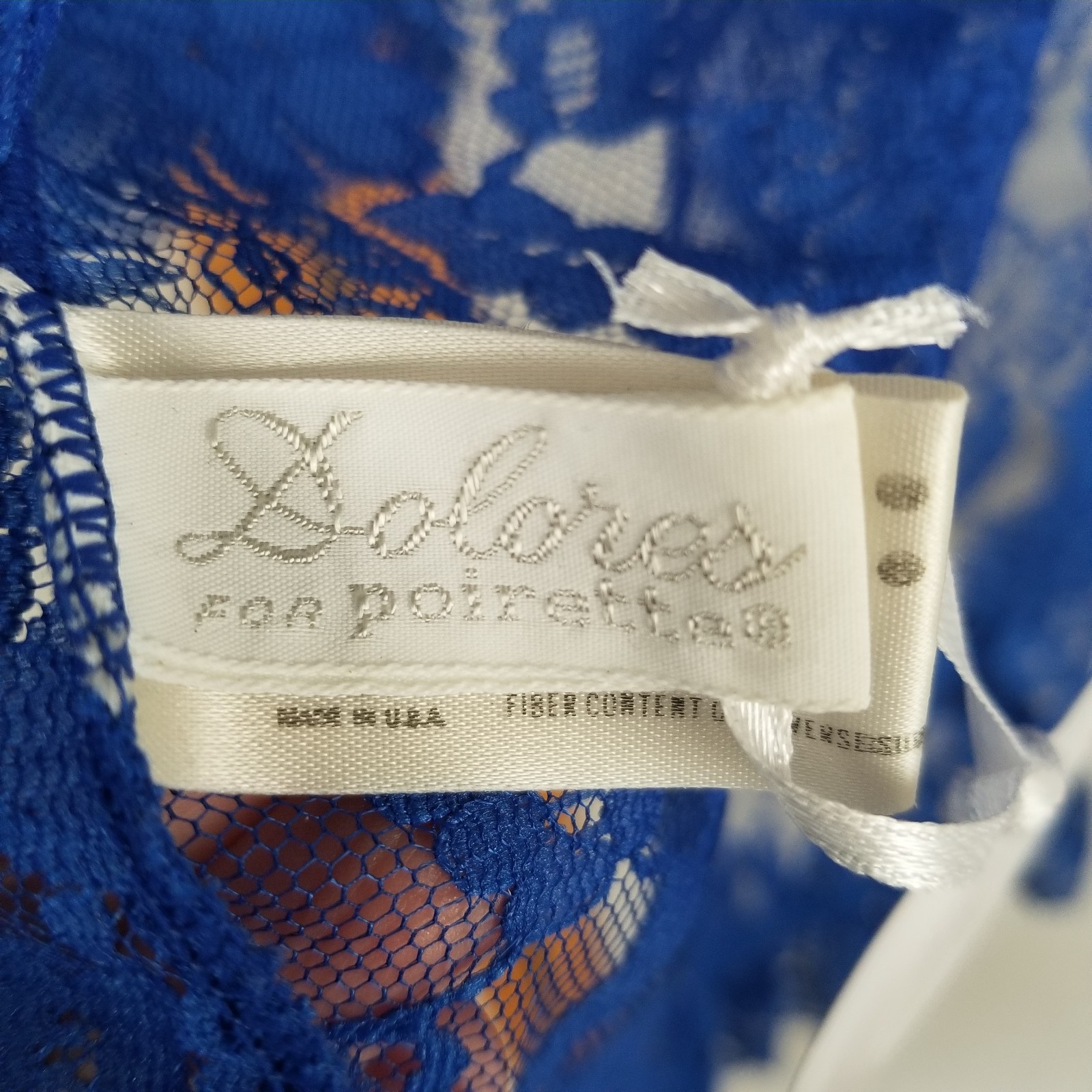 Vintage Boudoir Bed Jacket Royal Blue Medium Dolores for Poirette USA Made MWT