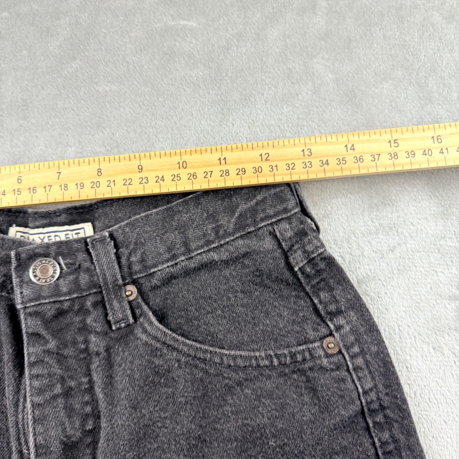 Nuovo County Seat Vintage Black Denim Shorts High Waisted Relaxed Fit Women 5/6