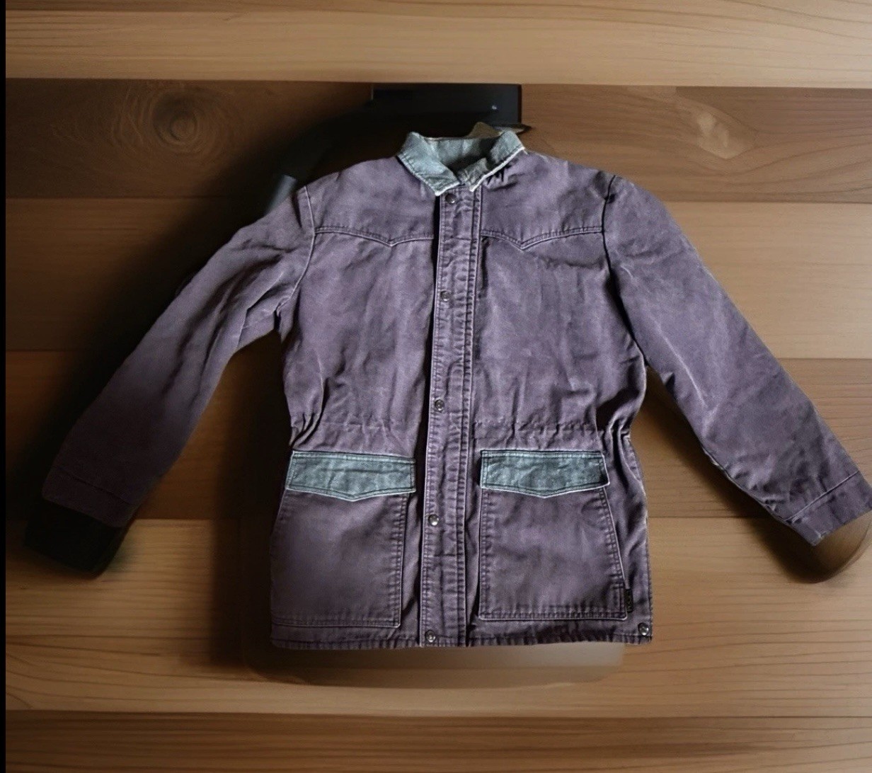 Vtg 90s Blanket Lined Canvas Barn Chore Coat Jacket Preppy Womens Sz M-L
