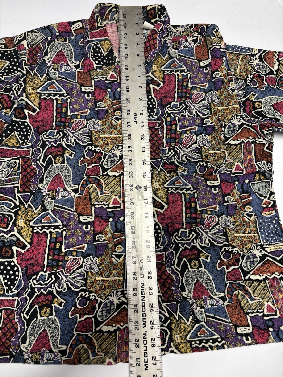 ✅ Vintage Women’s Large Patagonia Aztec Hawaiian Button Up Short Sleeve Shirt