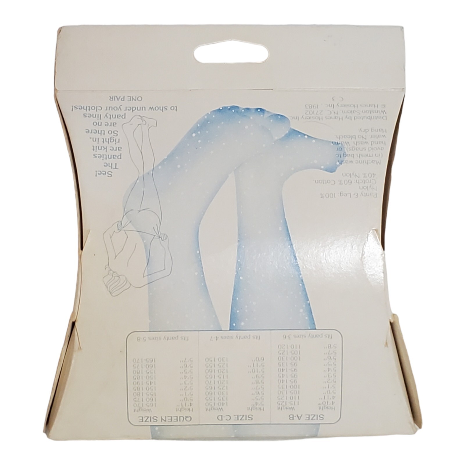 New Vintage 1983 Hanes Winteralls Underalls Pantyhose Wine Size C-D Style 380