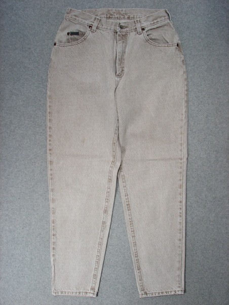 SC09416 USA VINTAGE 1980s **LEE RIVETED** 305-5556 WOMENS JEANS sz12S BEIGE