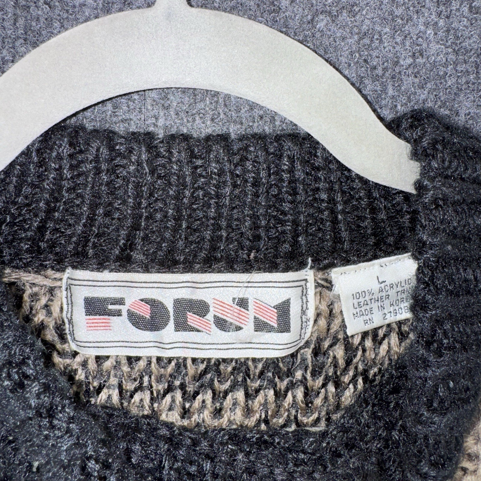 Vintage FORUM 80/90s Chunky Knit Sweater Tan Brown