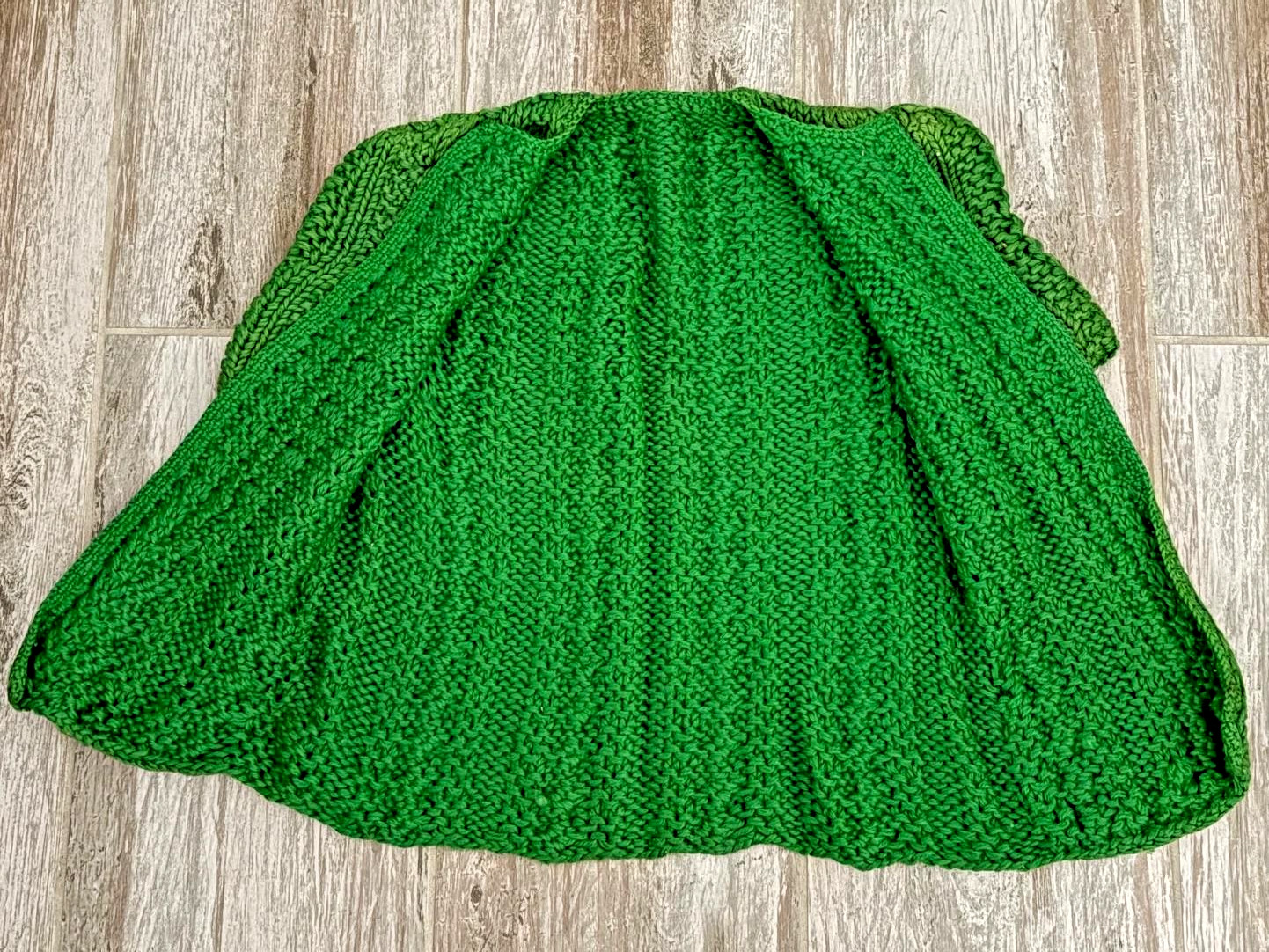 Vintage Handmade Green Knitted Sweater, size S
