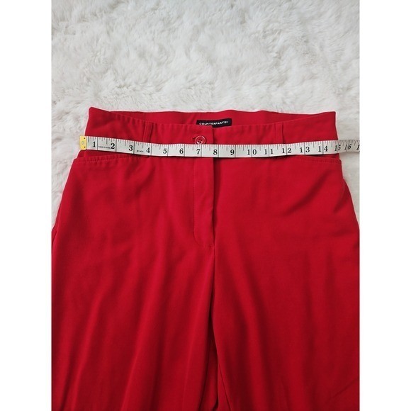 Vintage Style Counterparts Vibrant Red Straight Leg Pants – Size 10