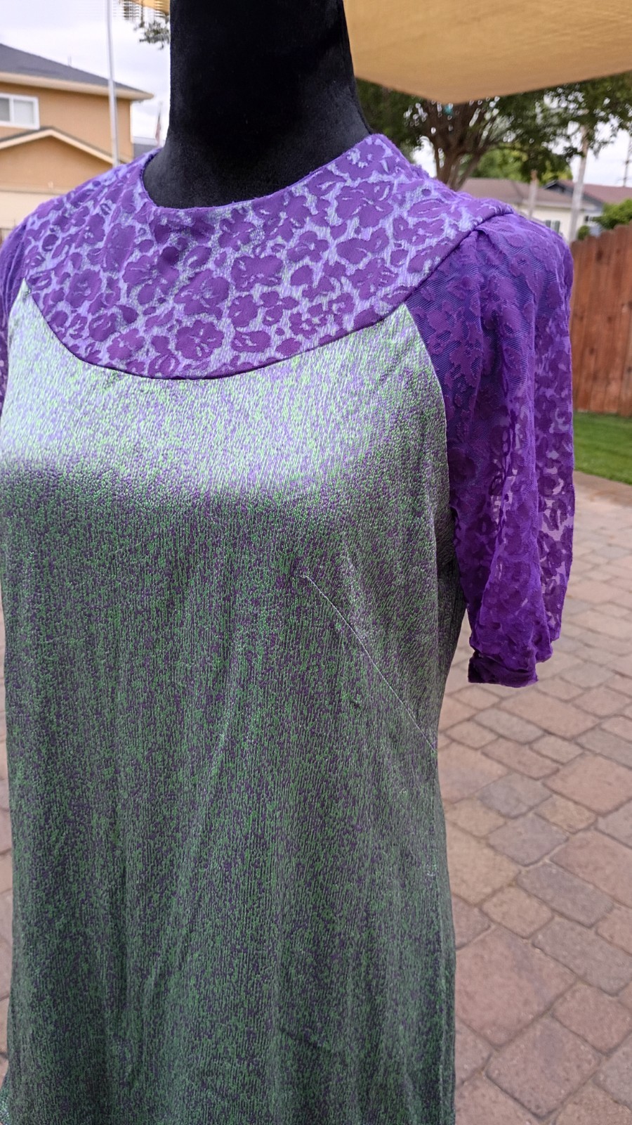 Vintage 1970s Loungewear Purple And Green