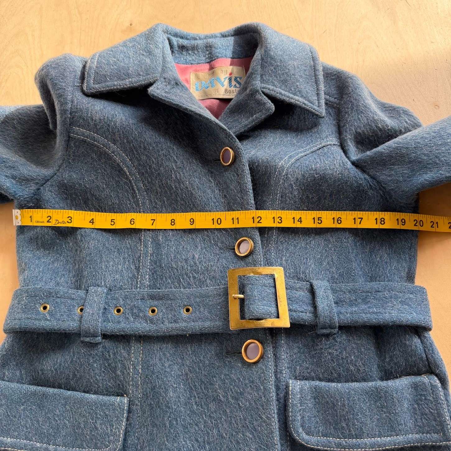 Vintage Davis of Boston Wool Coat 50s 60s Jonathan Logan Mid Hip Mod Retro MCM