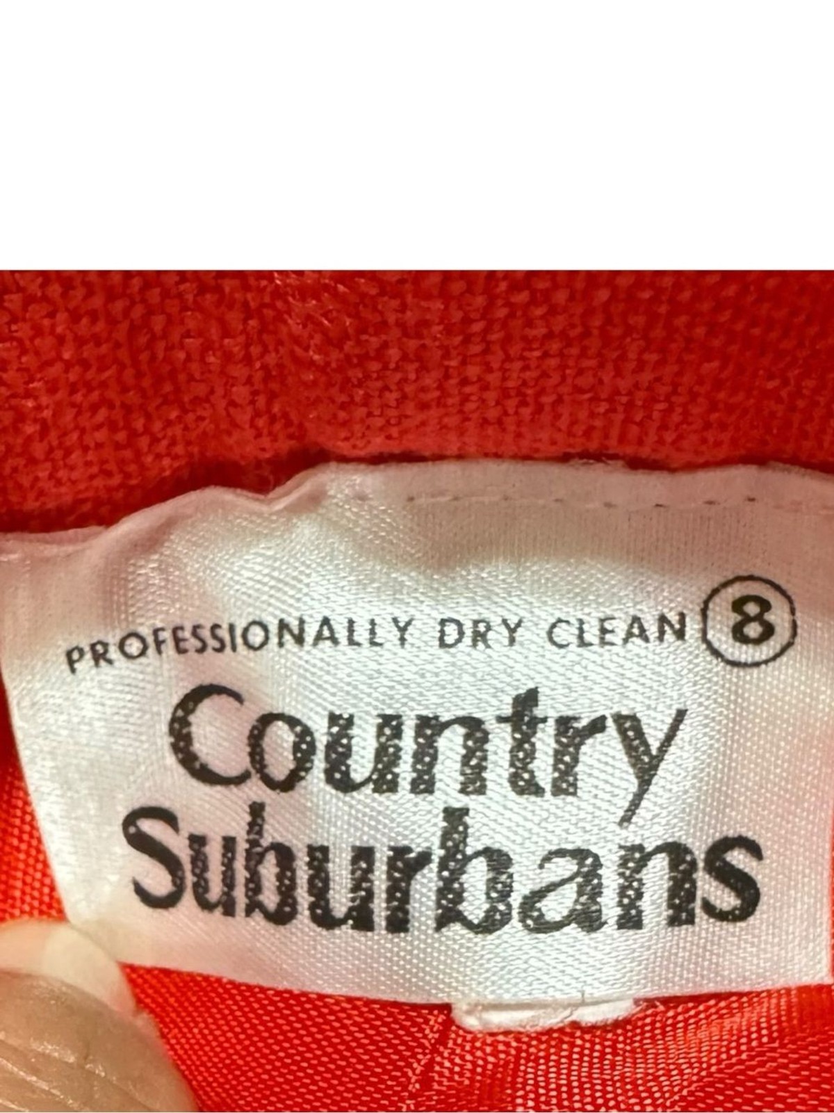 Vintage Country Suburbans Union Made Red High Rise Straight Leg Pants Size 8 USA