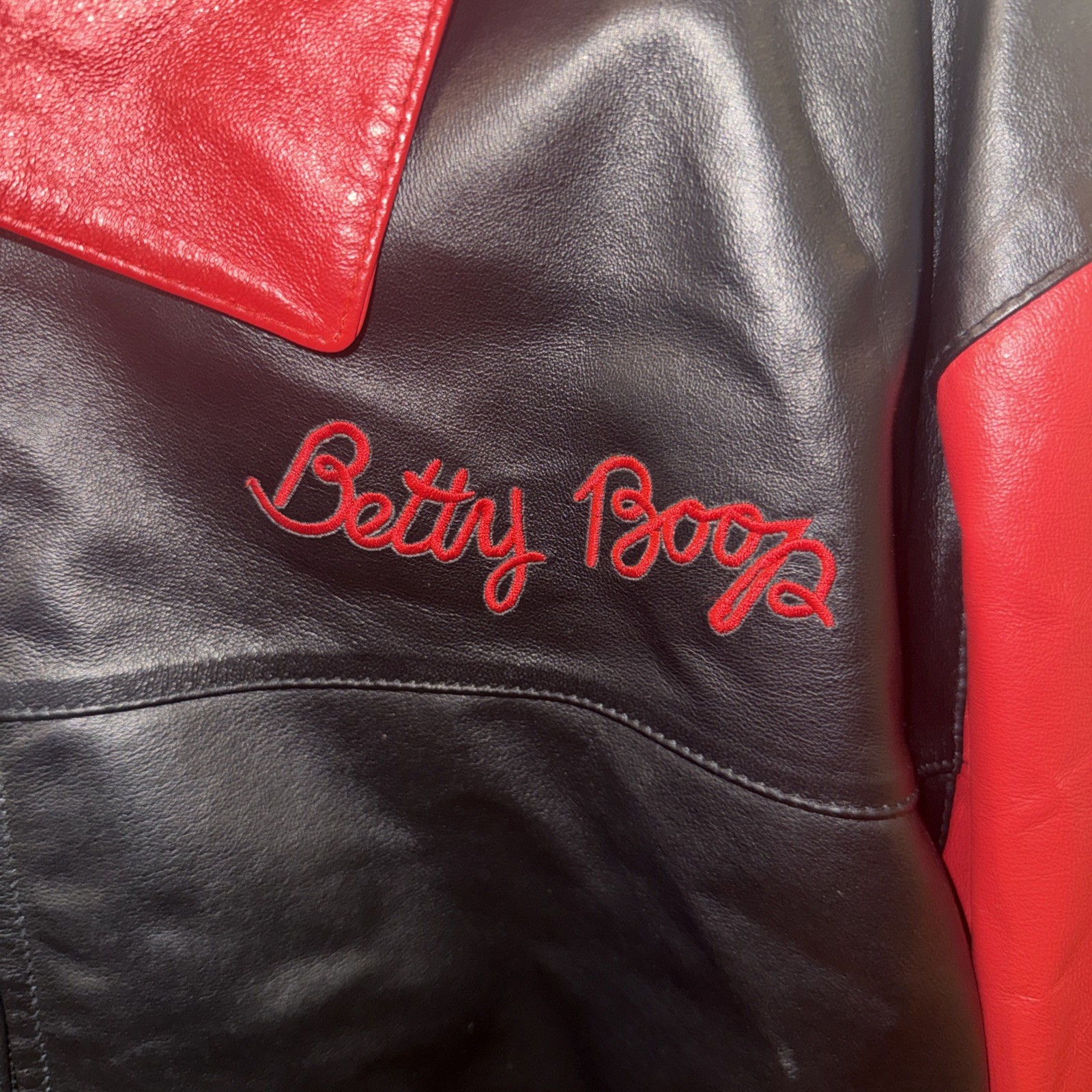 Authentic Vintage Y2K Betty Boop Women’s Leather Jacket By American Toons Size L