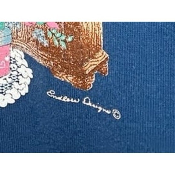 Vintage 90’s Single Stitch Victorian Doll Country Cottage Core Granny Sweatshirt