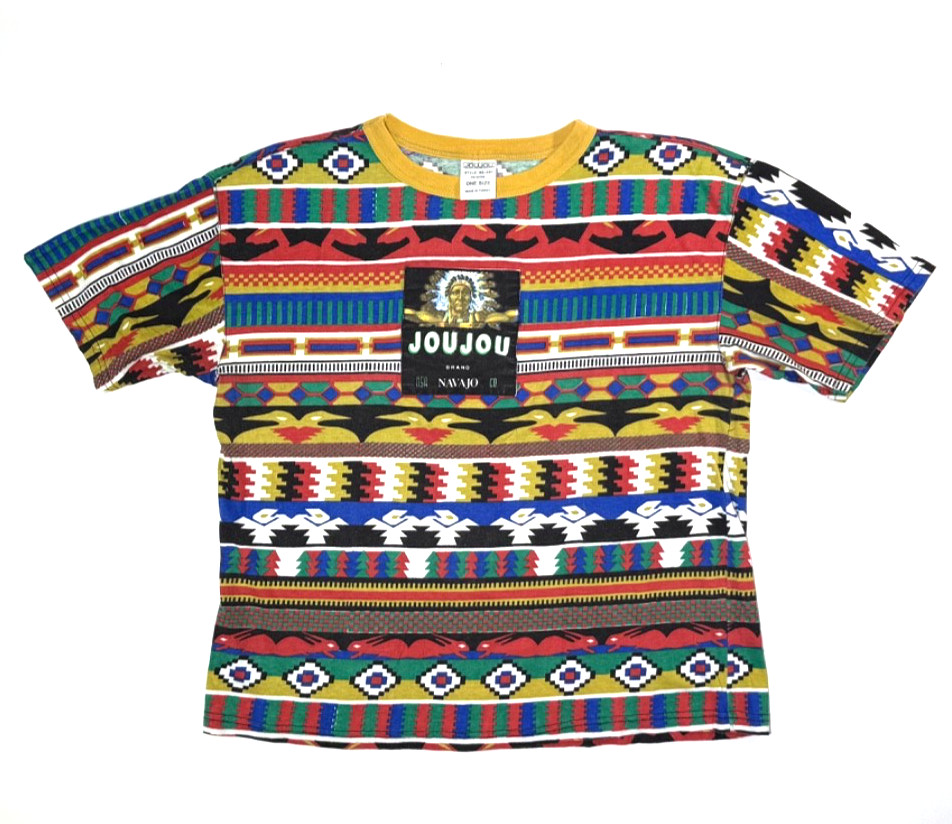 Vintage Womens Joujou Navajo T-shirt Large 1990’s AOP Cotton Medium