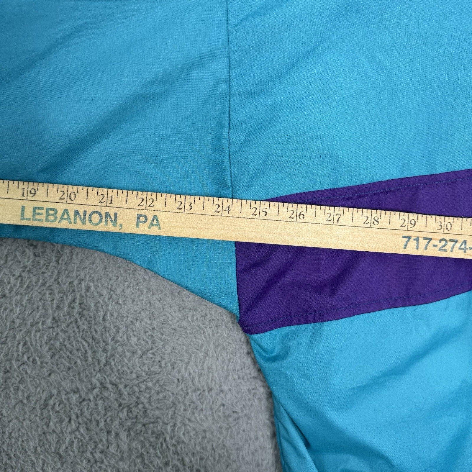 Vintage 80s Sunbuster 1/4 Zip Windbreaker Jacket Women’s Large Teal Purple Retro