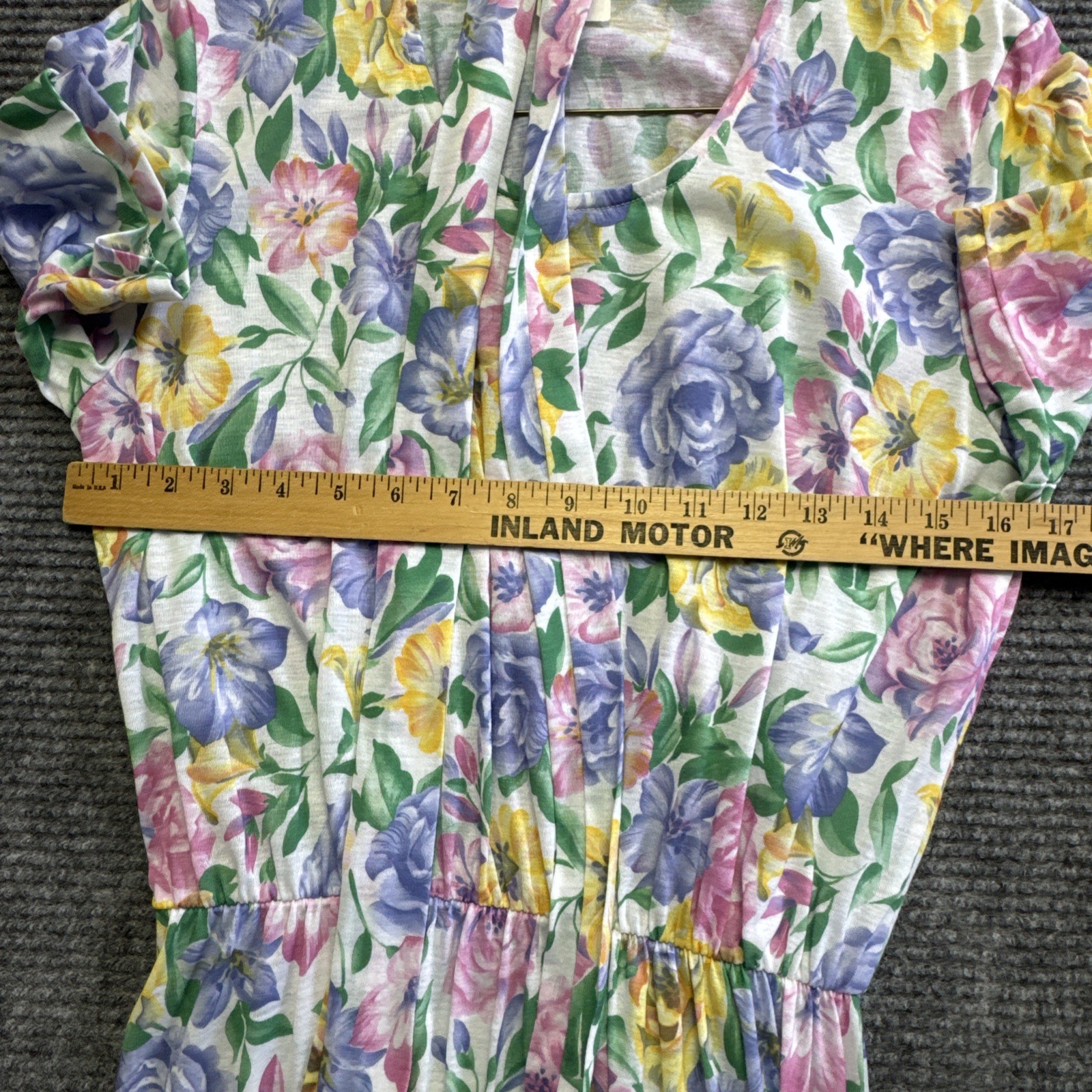 Vintage Anthony Richard’s 80’s Floral Dress Made In The USA Short Sleeve Size 14