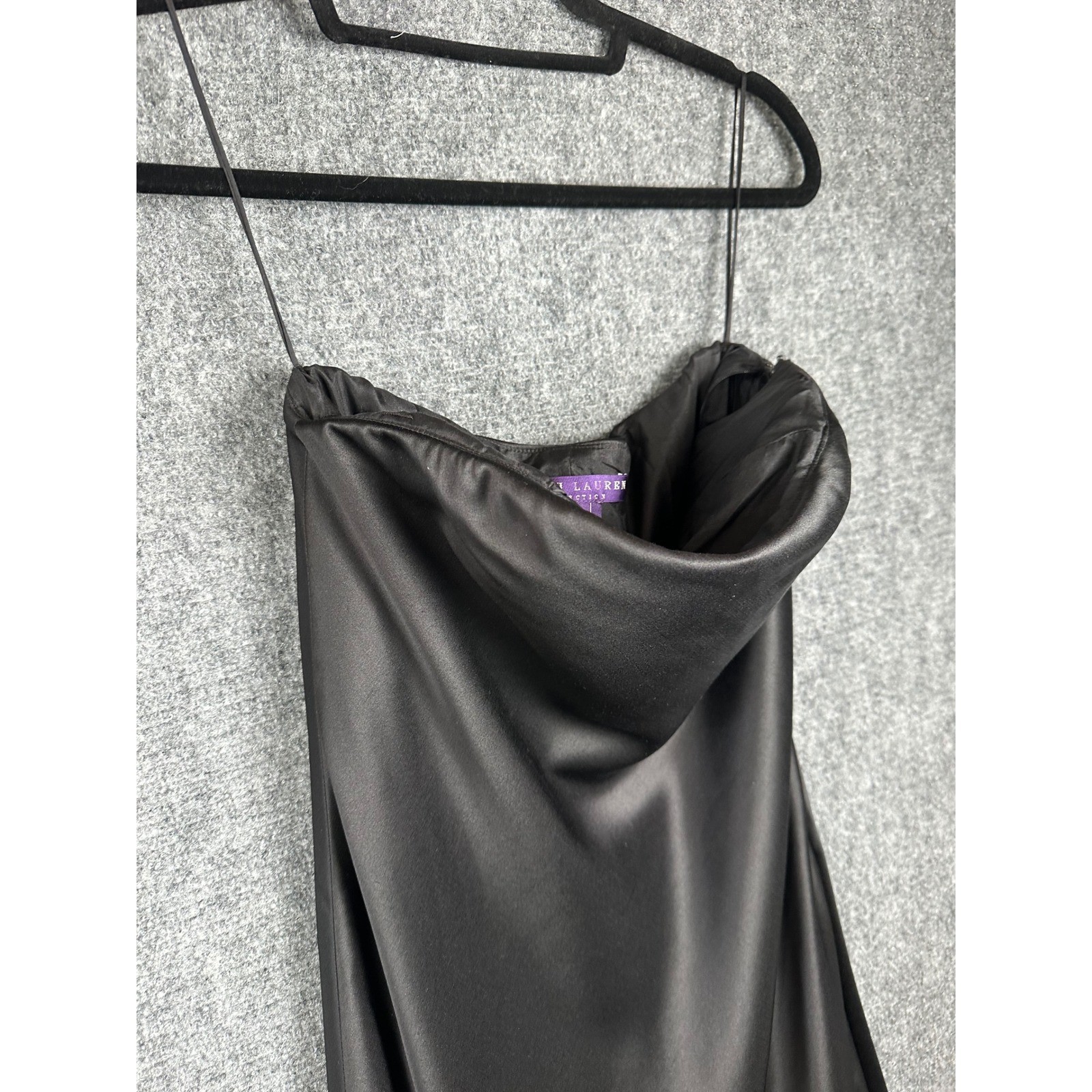 Vintage Ralph Lauren Collection Purple Label Silk Wool Dress 6 Black Rare