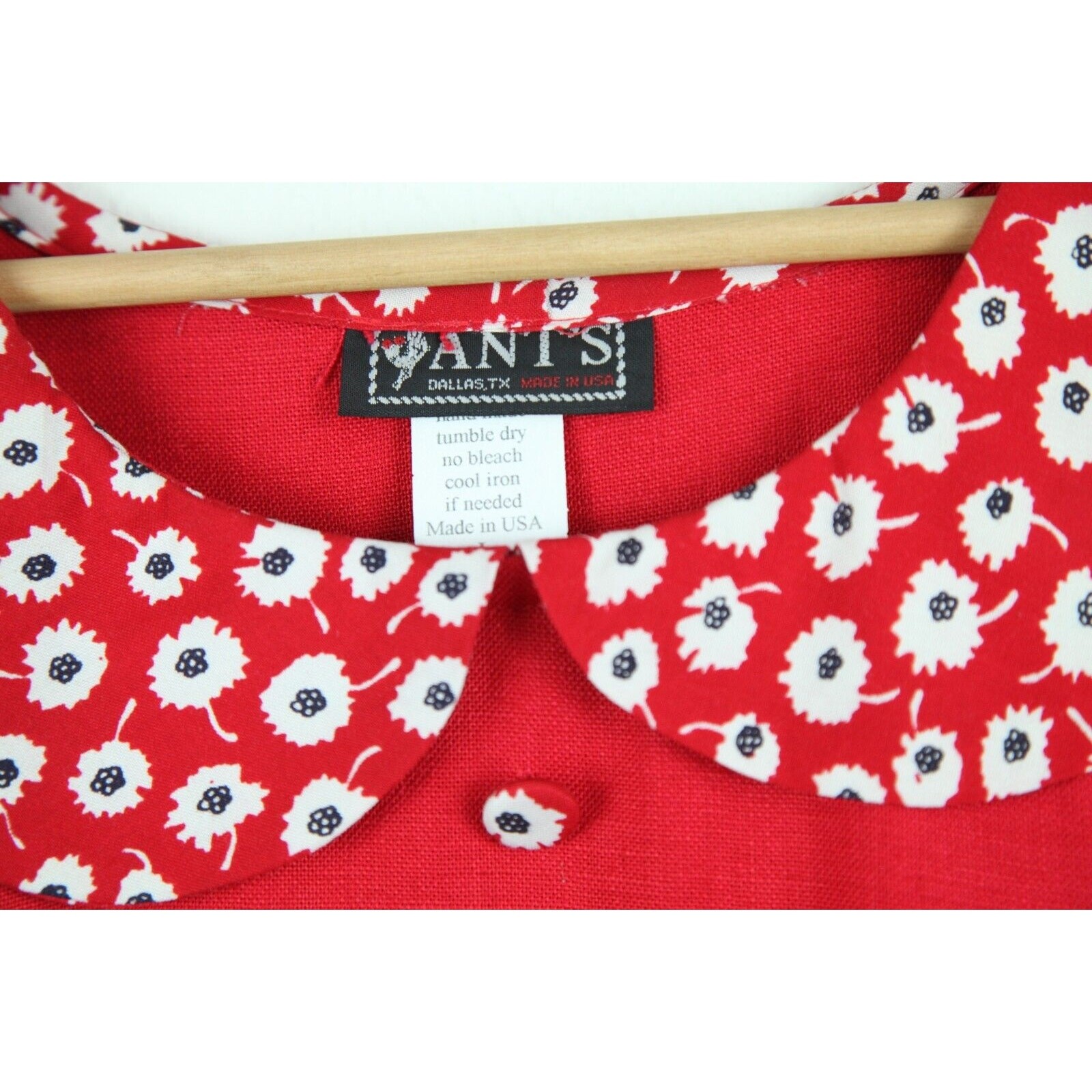 Vintage 90s Linen Maxi Dress Quirky Artsy Cottagecore Granny Red Floral Large