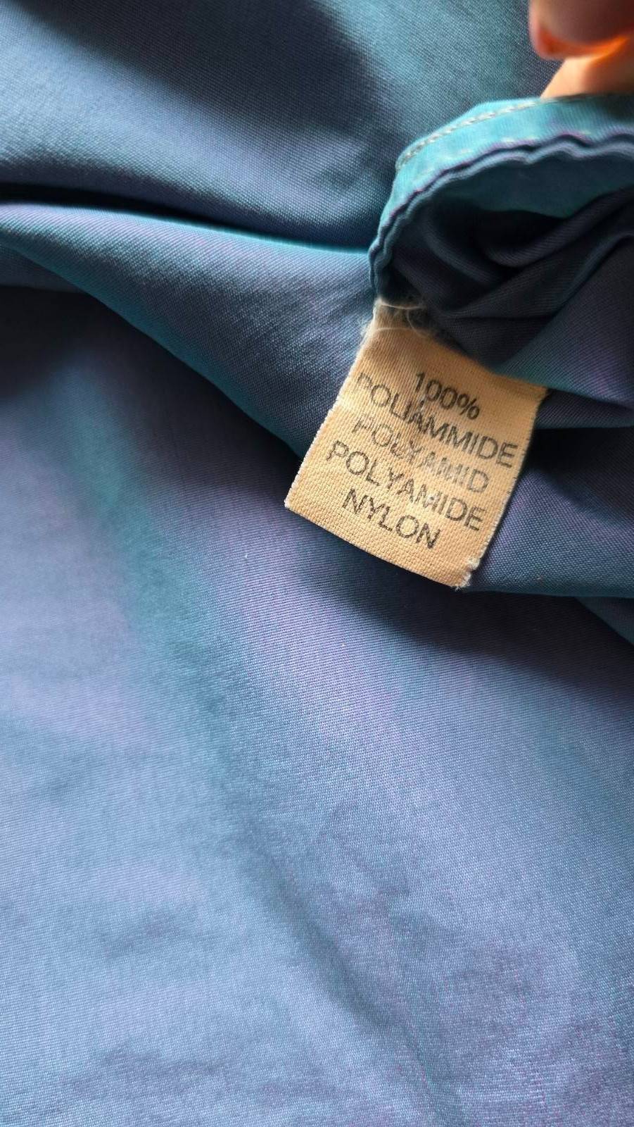 Vintage 70s Nylon Women Oversized Chameleon Cape Size 2 (M-L-XL-2XL)Made ITALY