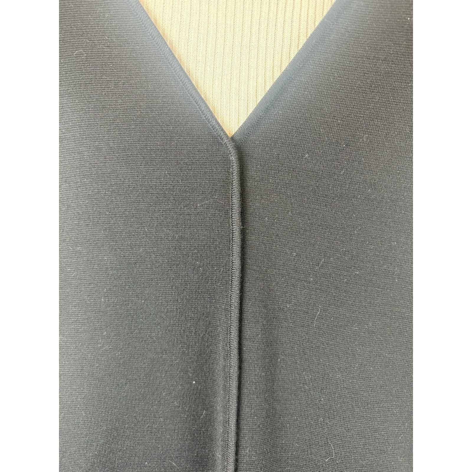 Vtg 1990s Jones New York Sz Med Turtle-Neck Sweater Vest Dress Merino Wool