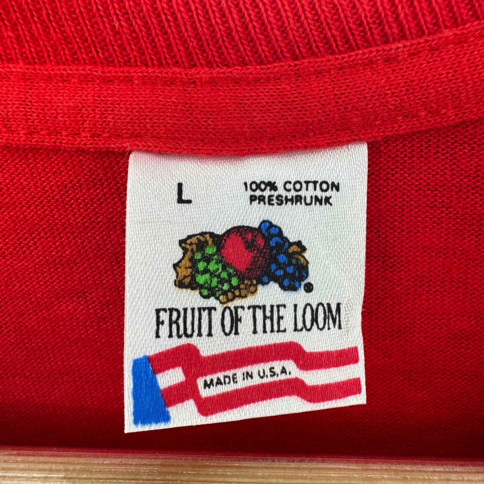 VTG 90s Red Heart Puff Paint Single Stitch T-Shirt SZ L 90s Made in USA Handmade