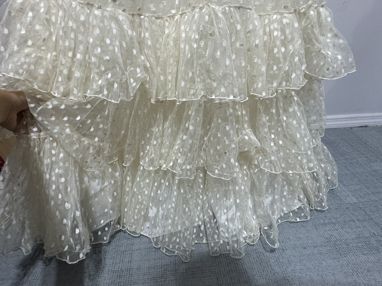 Susan Lane Country Elegance 1970 Lace ButtonBack Romantic Cottagecore Wedding 8