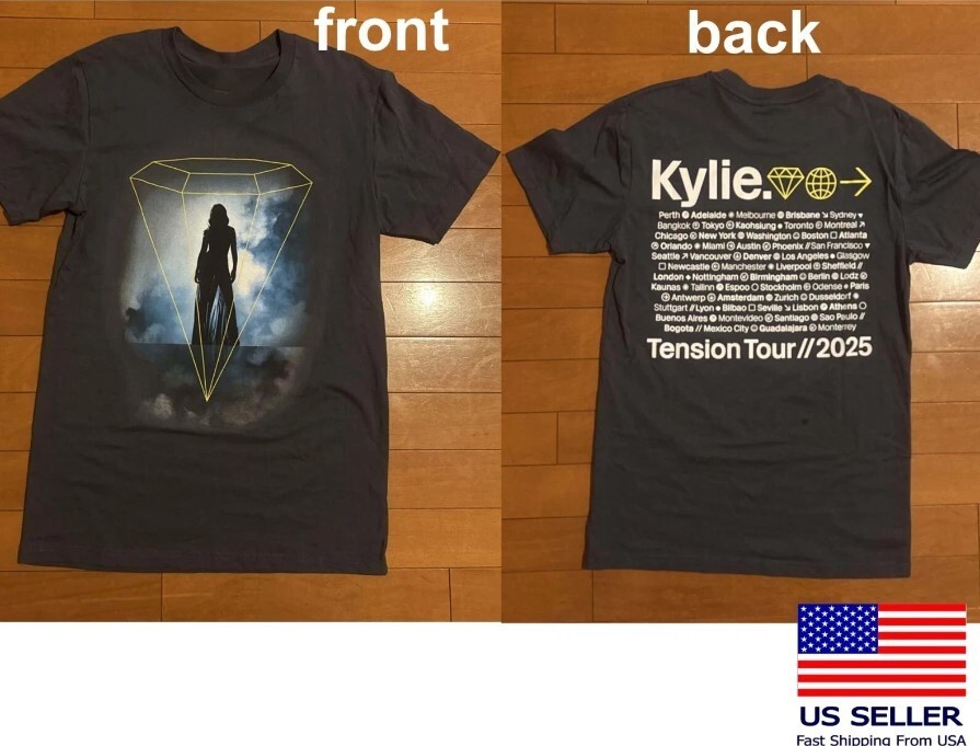 NEW!!! 2025 Kylie Minogue Tension Tour T-Shirt