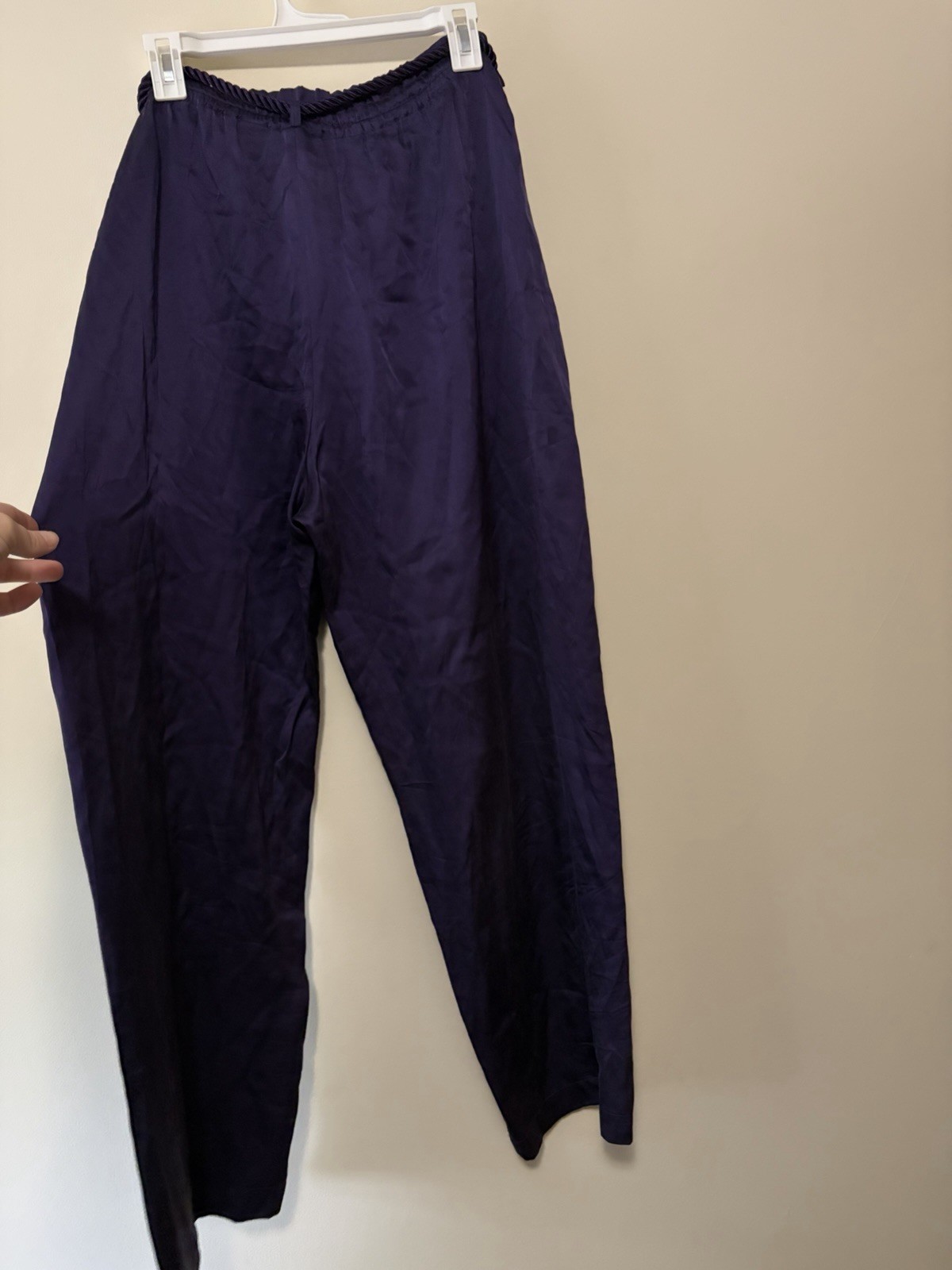VTG Victoria Secret 100% Silk Paisley Vest Wide Leg Pants Loungewear Set Small