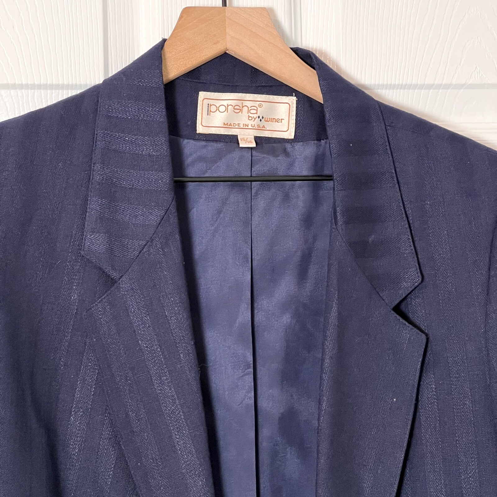 Vintage Porsha by Winer Navy Blazer Jacket