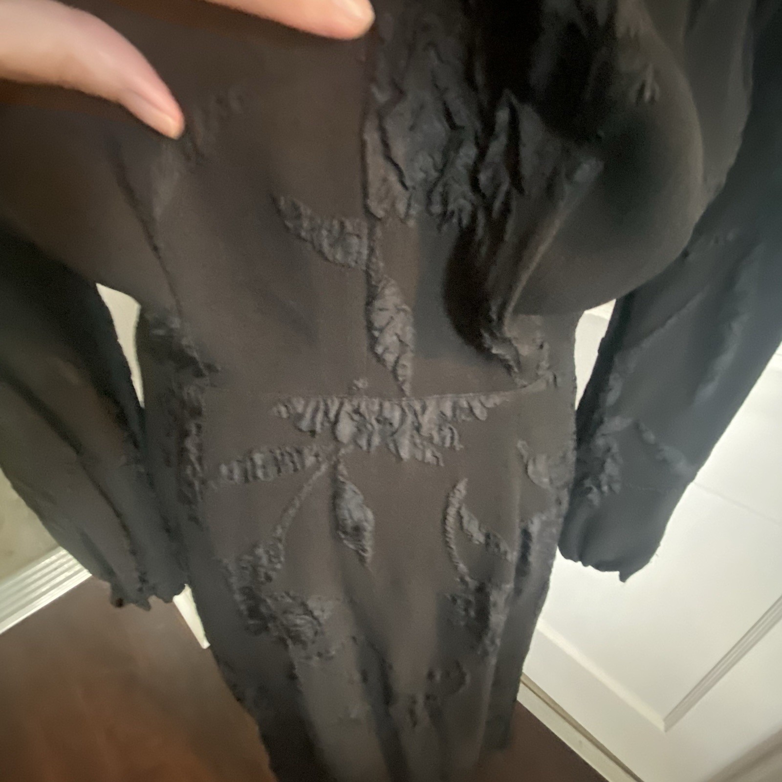 Vintage 1940’s Paul Sachs Original Fit & Flare Dress Black Lace 40” Chest