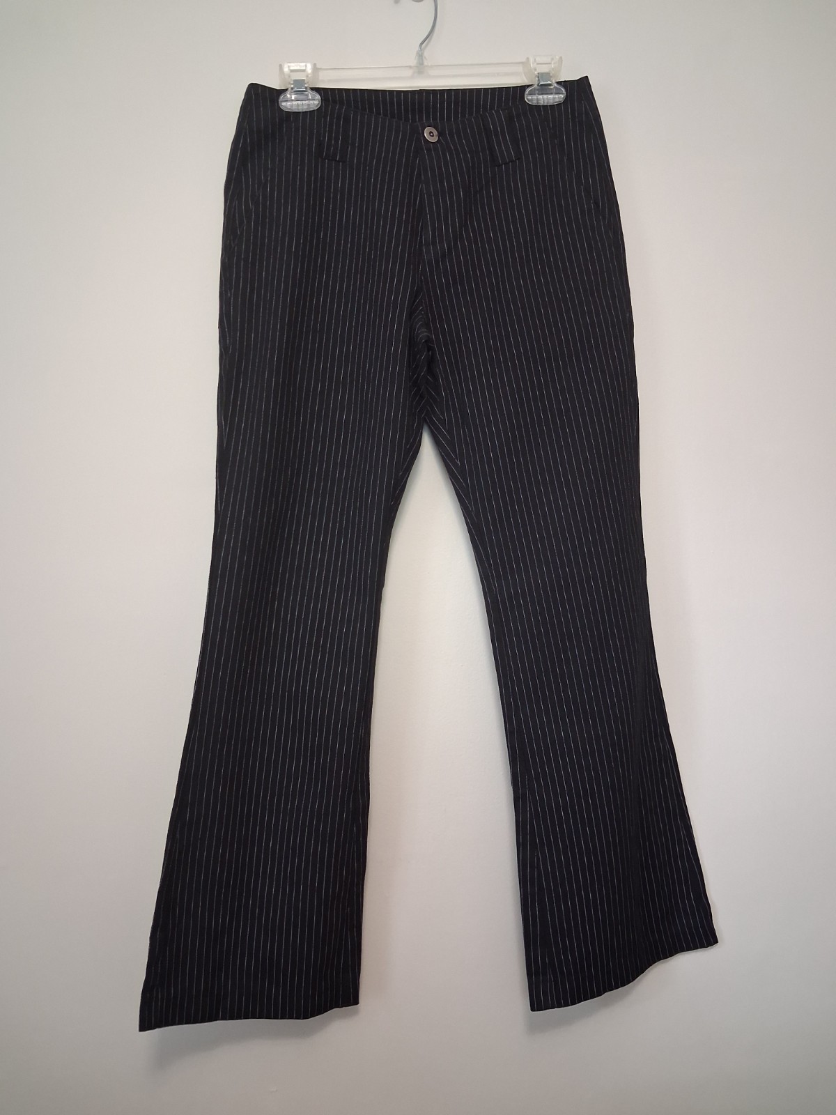 VTG Y2K Hot Topic Super Low Fat Pinstripe Pants 99.9% Fat Free Goth Punk Sz 3