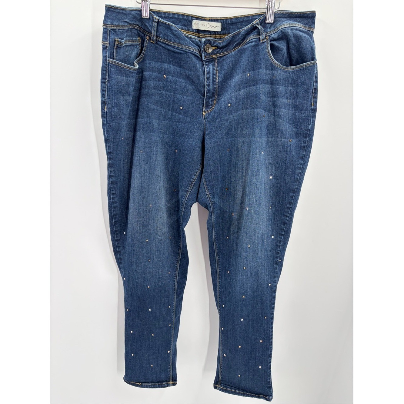 Cato Est. 1946 Embellished Rhinestone Skinny Jeans Plus Size 20W