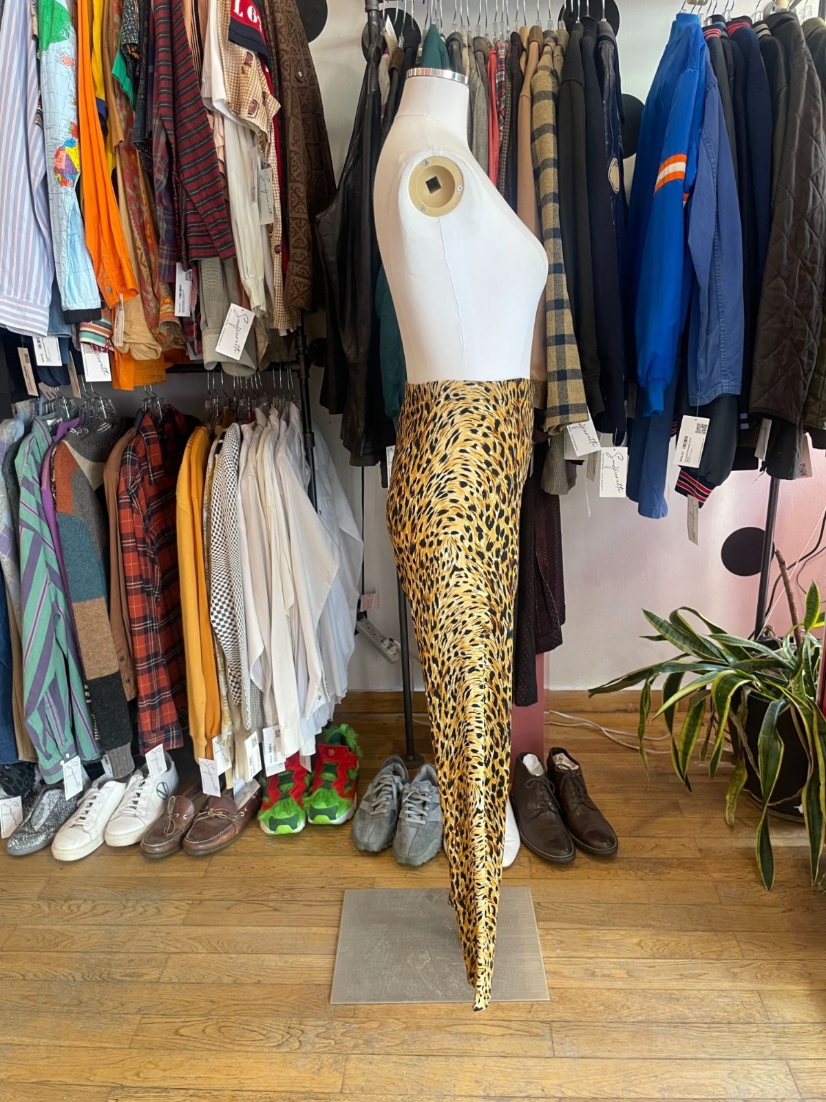 Norma Kamali Leopard Print Leggings
