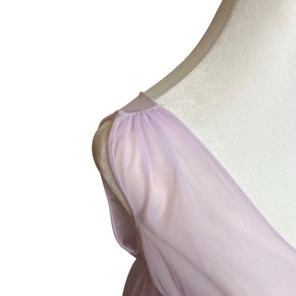 VTG Jenelle of California Purple Lavender Sheer Chiffon Peignoir Babydoll Small