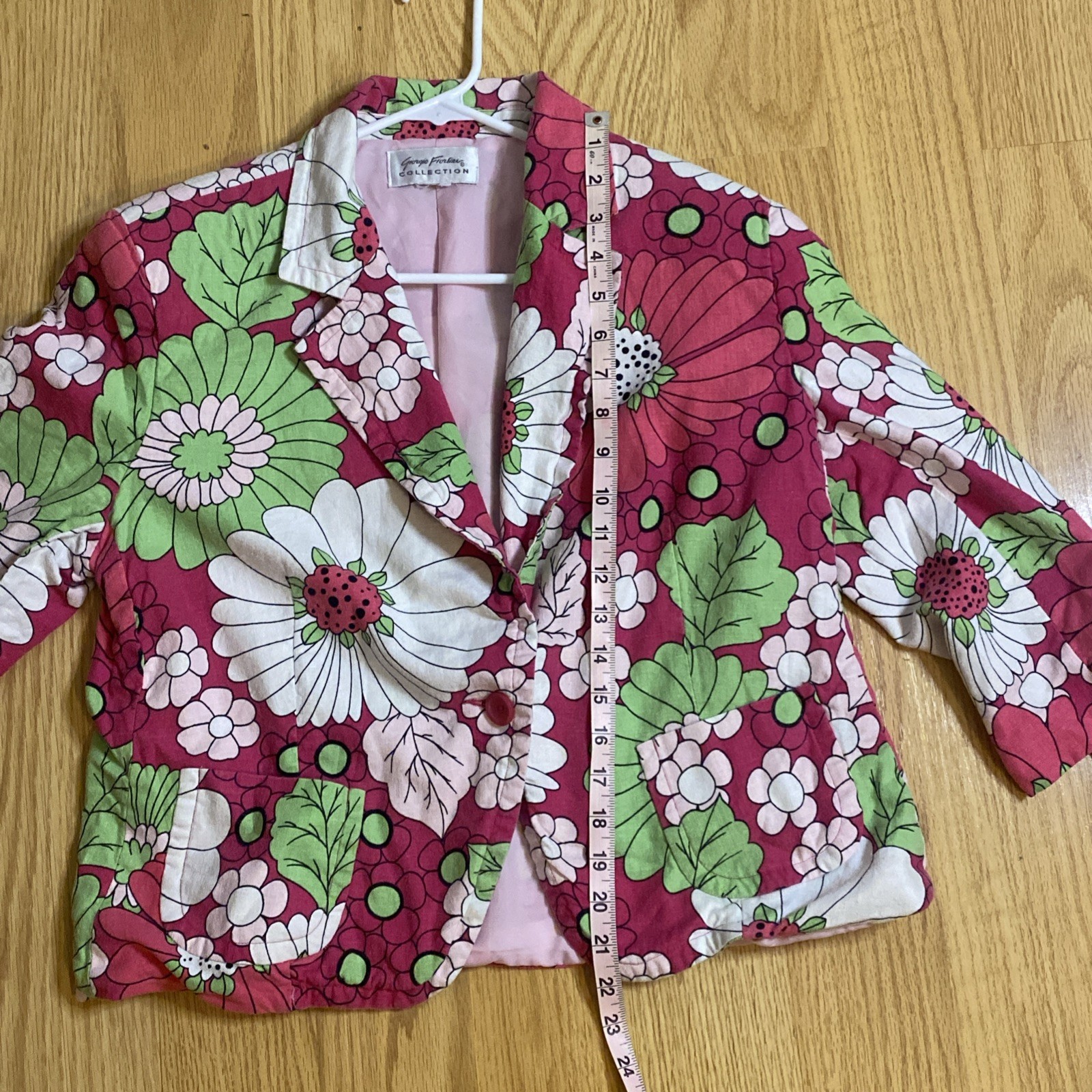 Vintage Giorgio Fiorlini Collection Womens Floral Blazer Sz L Geek Grannycore