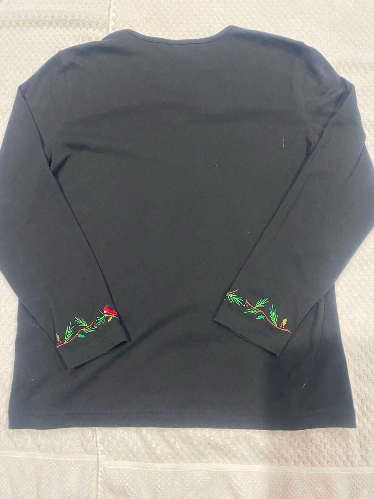Mercer Street Studio Black Red & Green Embroidery Size L Preowned Excellent