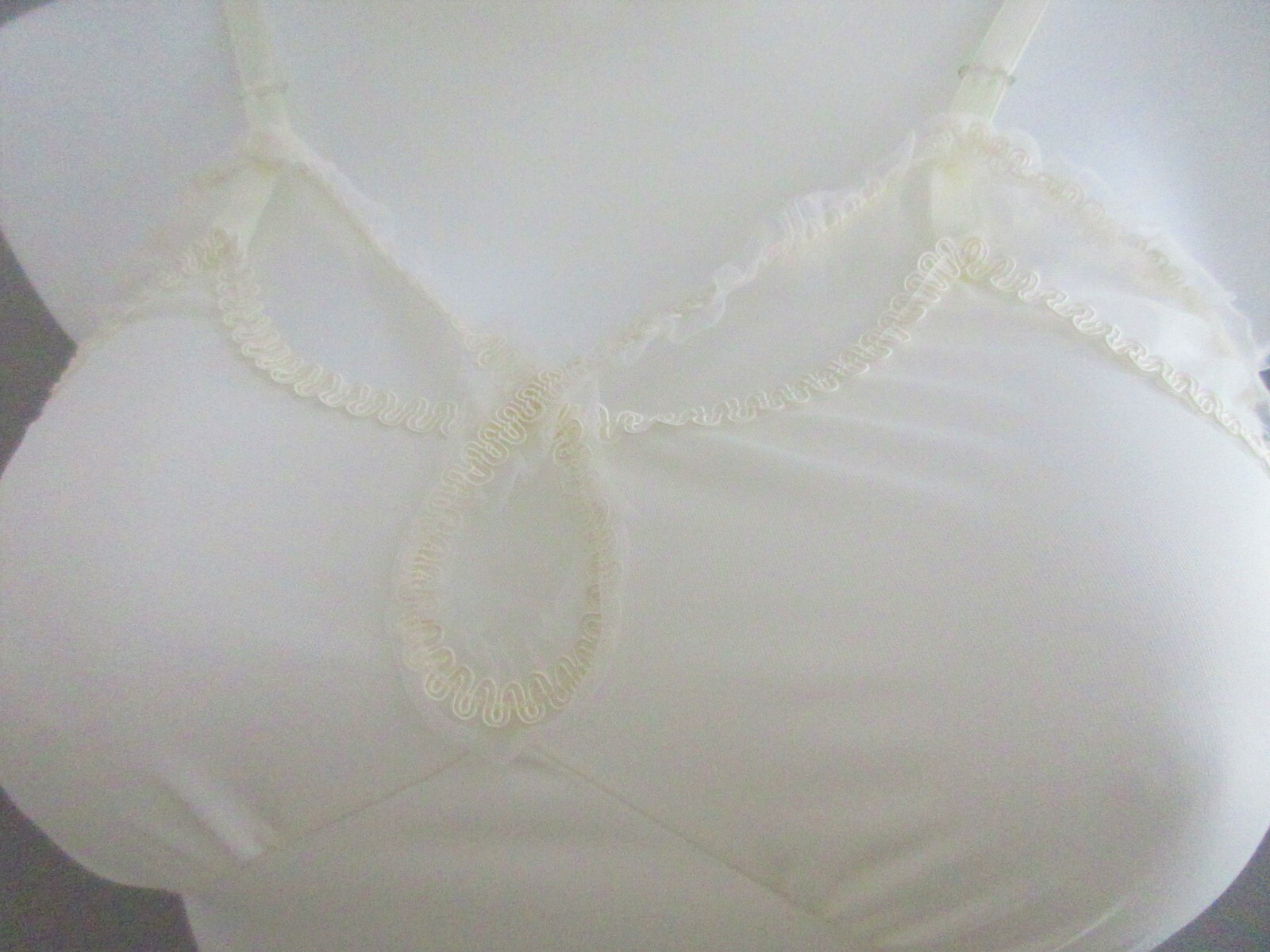 DEENA VINAGE SLIP SMALL LOVELY DUPONT NYLON TRICOT SEXY SLIP WITH RUFFLES