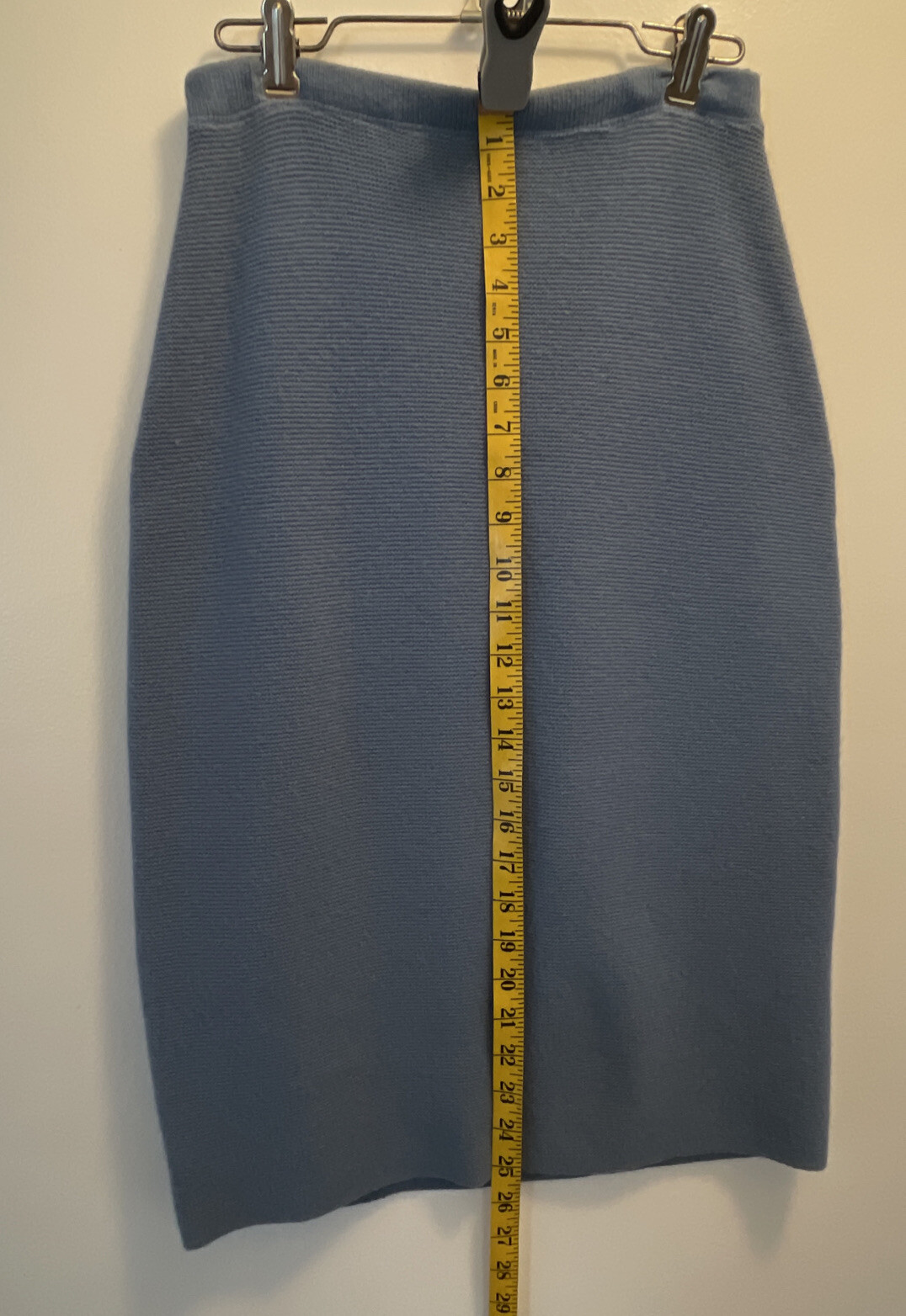 Vintage 1950s LOFTIES Baby Blue Sweater Top& Skirt SET Mid Century Retro Fashion