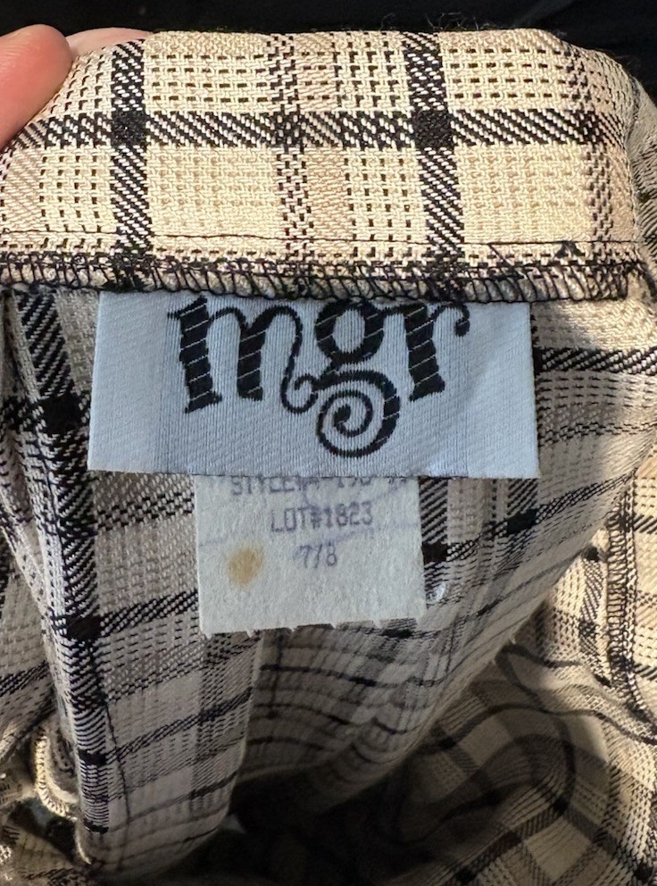 Vintage 90s Juniors 7/8 Tan Plaid Pleated Mini Skirt Buckle Clueless Schoolgirl