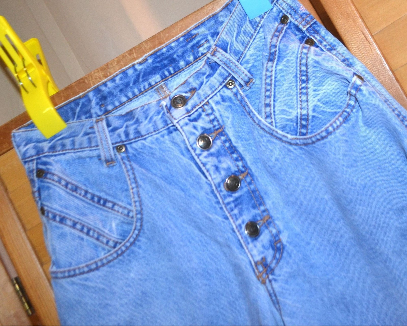 Vintage Jeans Zena High Waist Peg Leg Designer Yoke Front