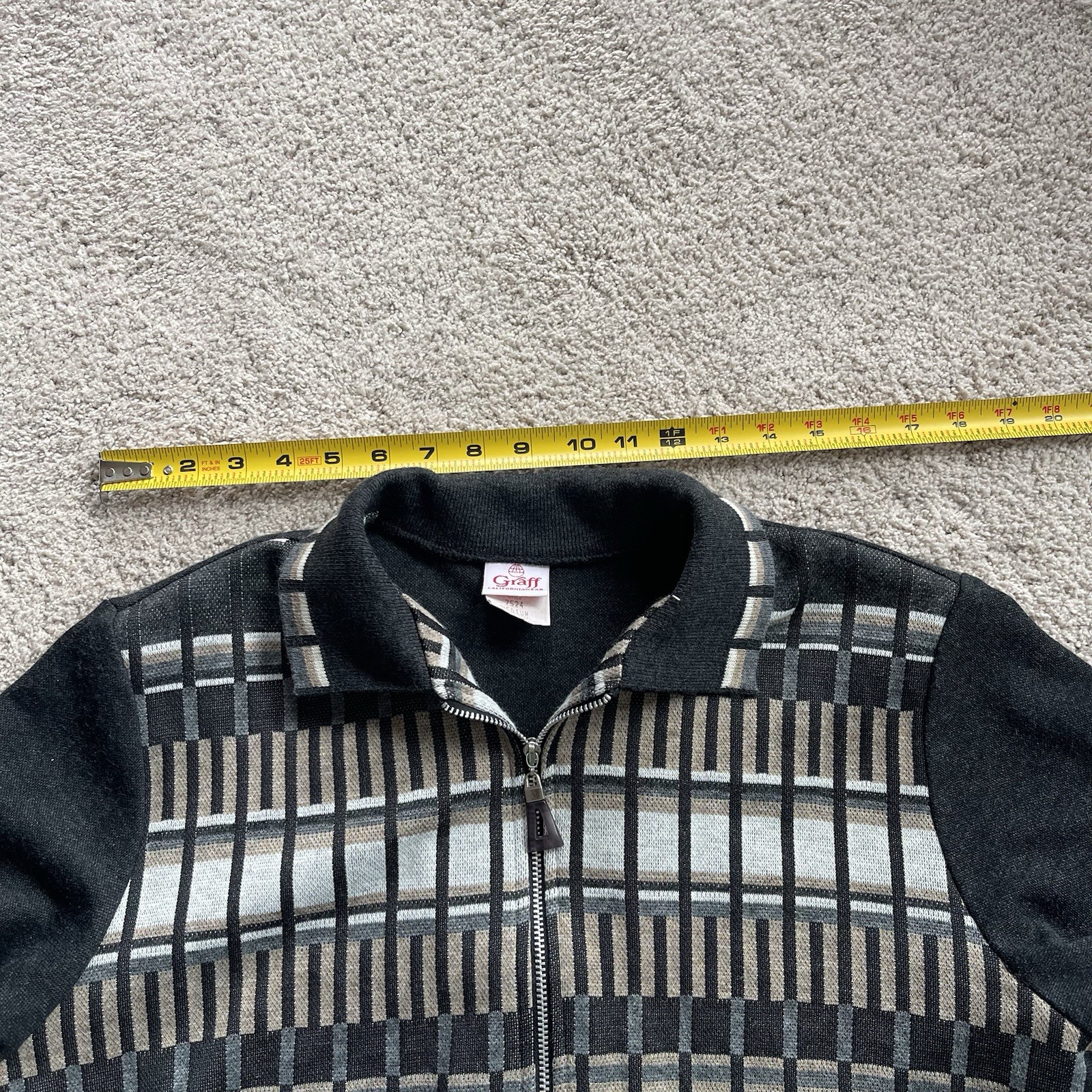 Vintage 1970s Graff Californiawear Plaid Two Piece Set USA Medium Shoulder Pads