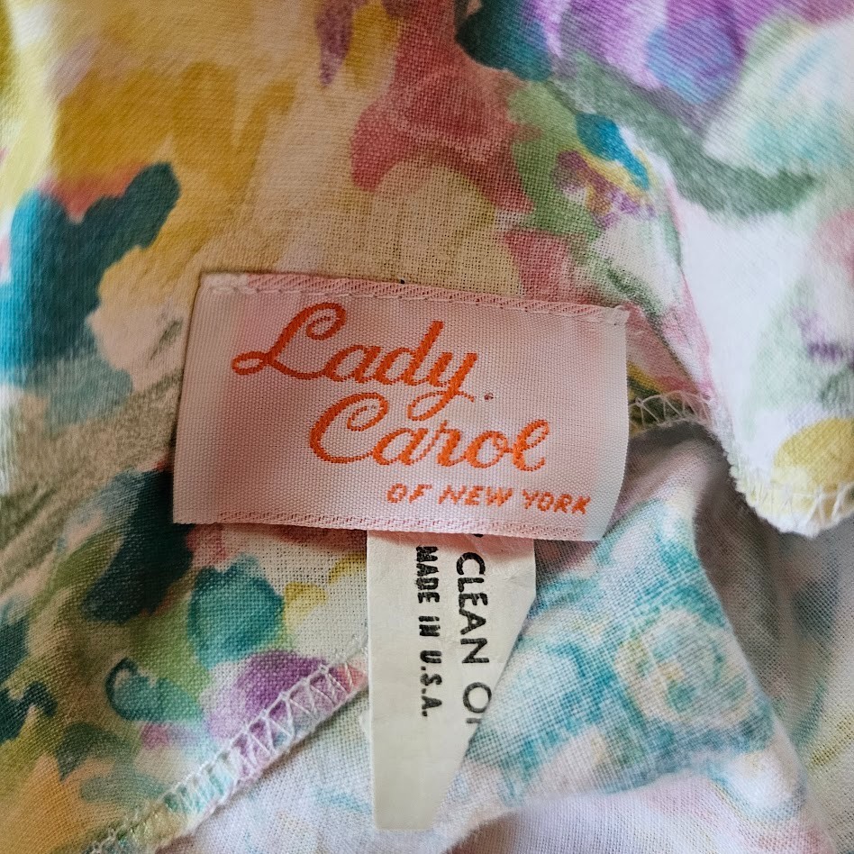 Vtg 80s Fever Dream Floral Romantic Garden Party Belted Bow Volup Tea Dress M/L