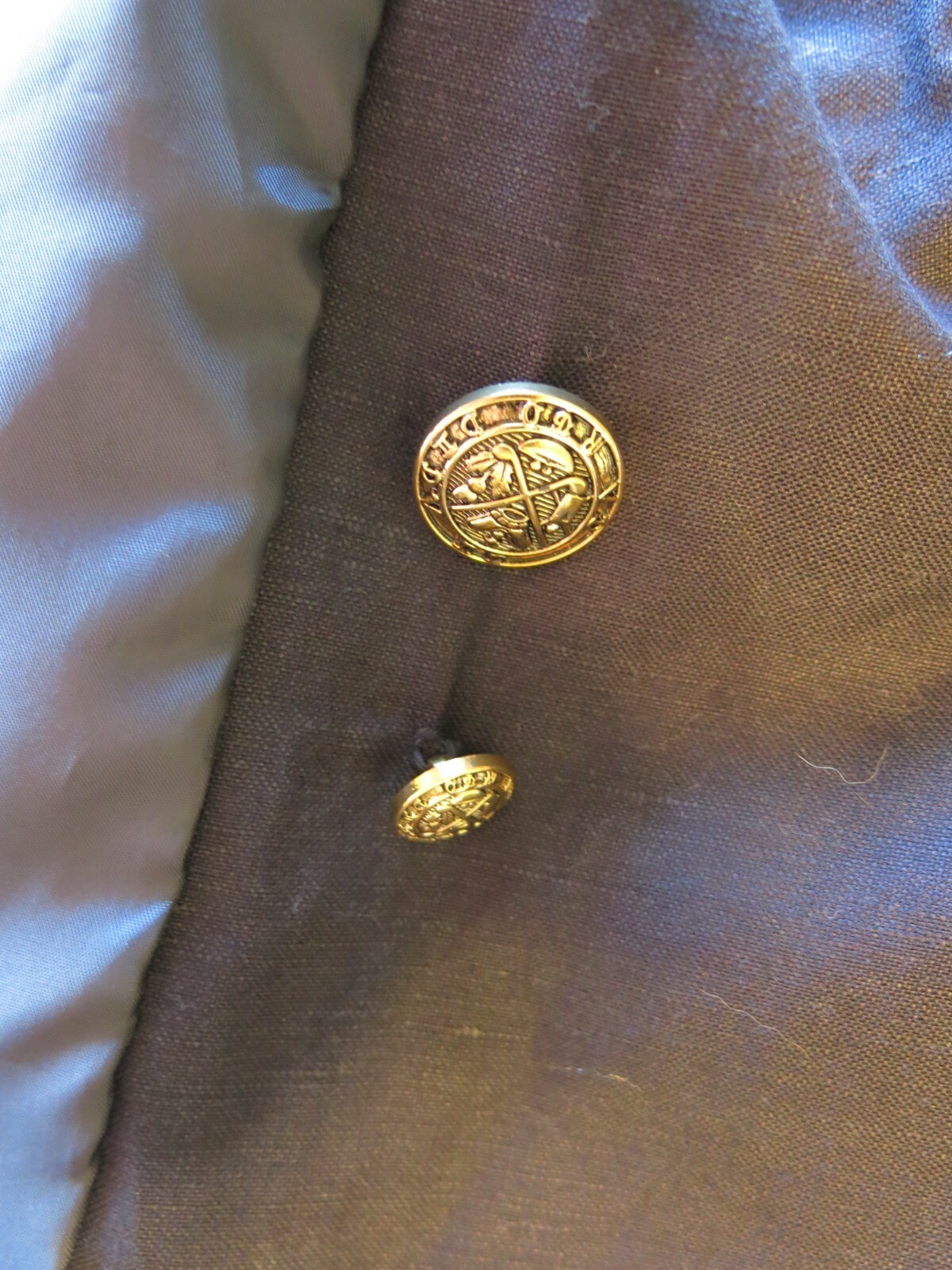 Vintage Stephanie Andrews Blazer Size 10P Navy Double Breasted Women Rayon