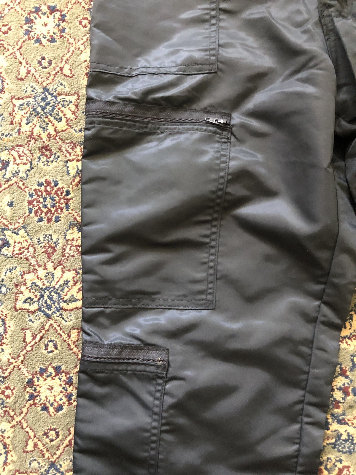 Iconic 80’s Black Parachute Pants Cargo, 6 Pockets