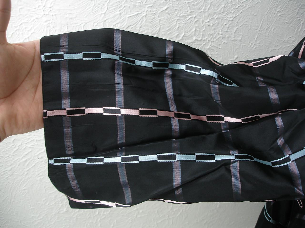 Women’s XL 1X 2X Vtg 1940’s Black Reversible Opera Cape Jacket Coat Silk Taffeta